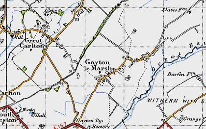 Old map of Gayton le Marsh in 1946