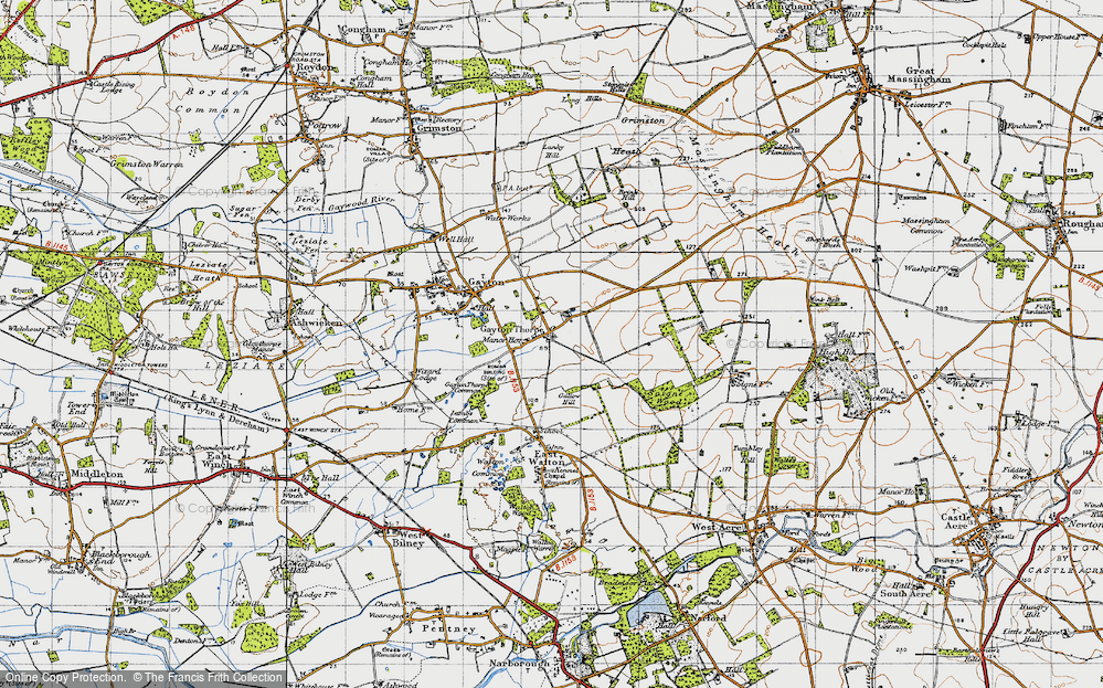 Old Map of Gayton Thorpe, 1946 in 1946