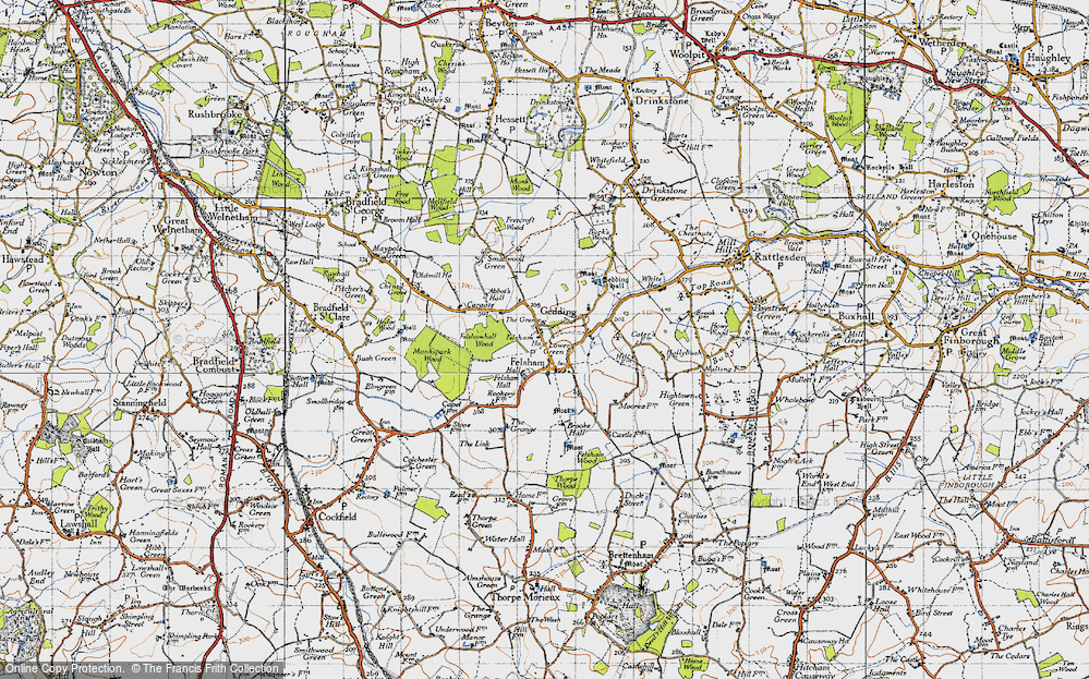 Old Map of Gedding, 1946 in 1946