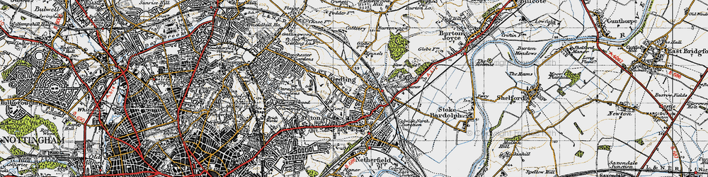 Old map of Gedling in 1946
