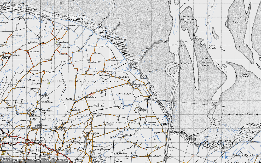 Old Map of Gedney Drove End, 1946 in 1946