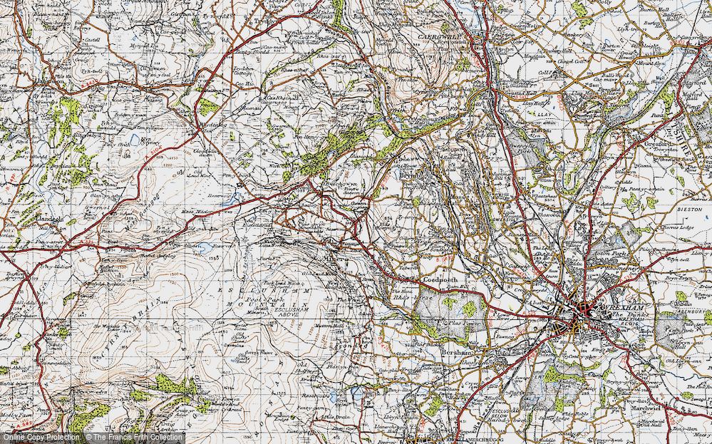 Old Map of Gegin, 1947 in 1947