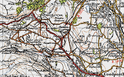 Old map of Gegin in 1947