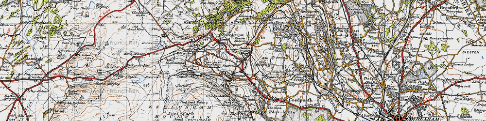 Old map of Gegin in 1947