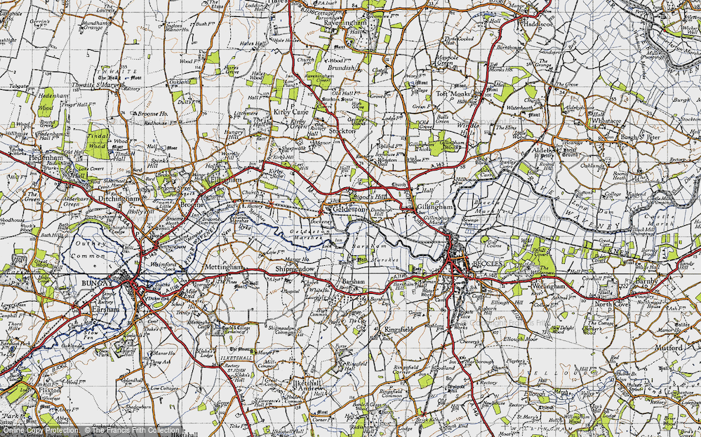 Old Map of Geldeston, 1946 in 1946