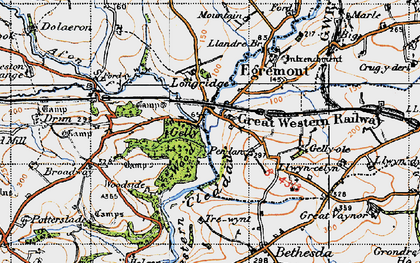Old map of Gelli in 1946