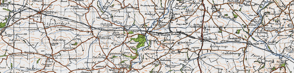Old map of Gelli in 1946