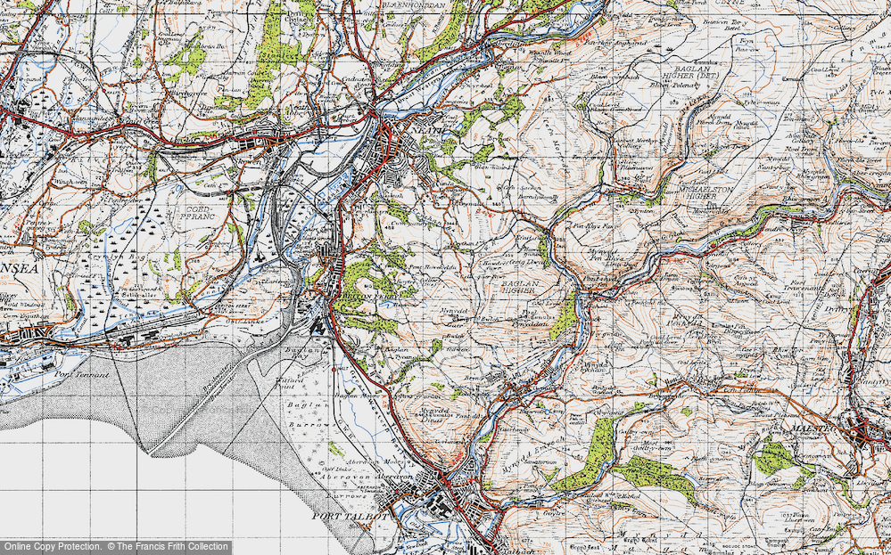 Old Map of Historic Map covering Buarth y Gaer in 1947