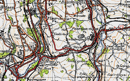Old map of Gelli-hâf in 1947