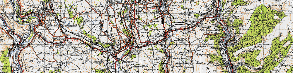 Old map of Gelli-hâf in 1947