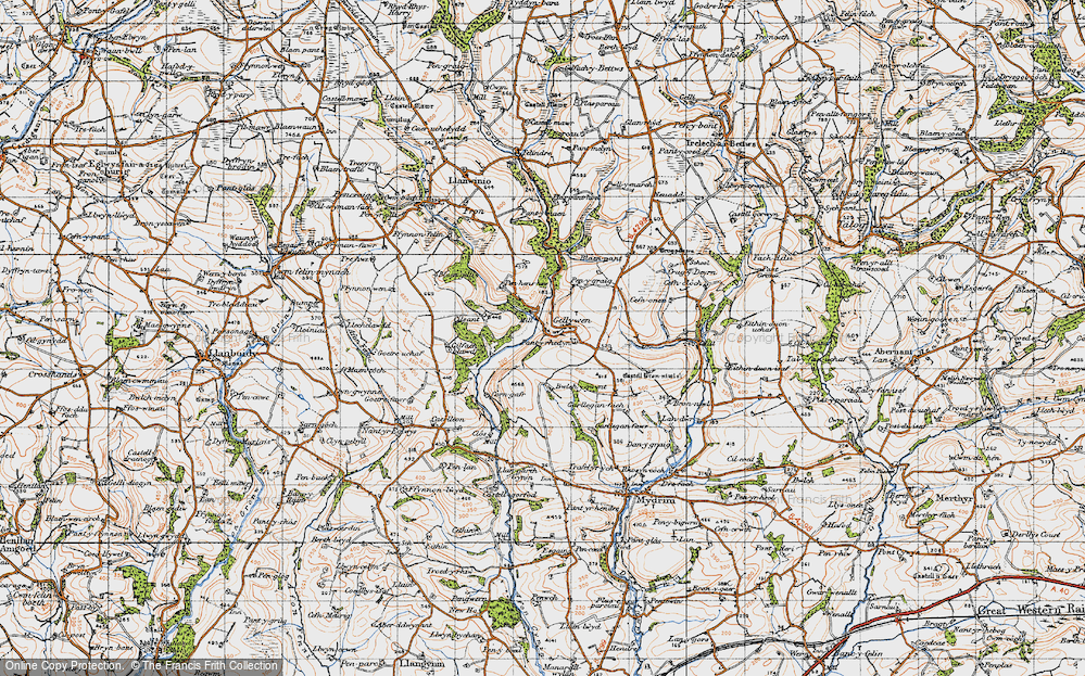 Old Map of Gellywen, 1946 in 1946