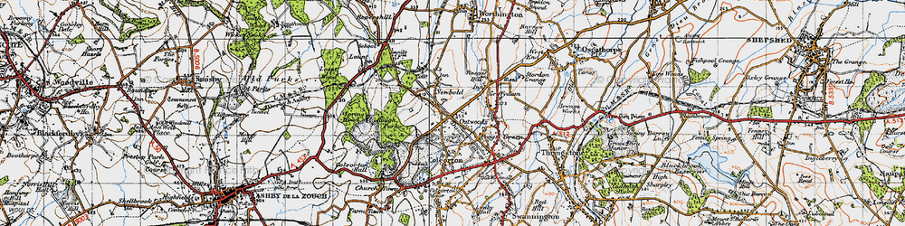 Old map of Gelsmoor in 1946