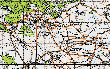 Old map of Gentleshaw in 1946