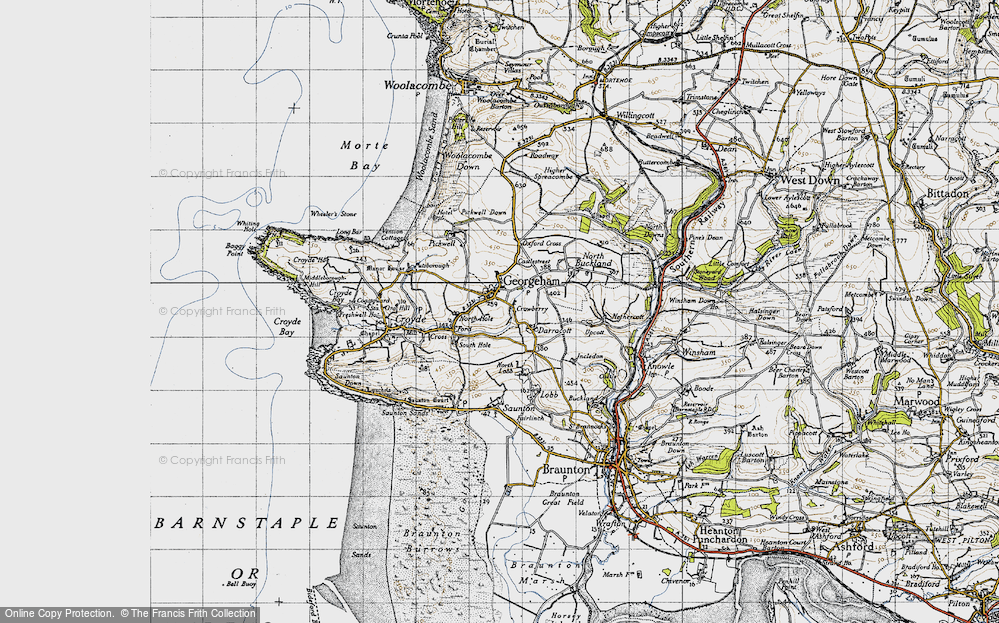 Old Map of Georgeham, 1946 in 1946