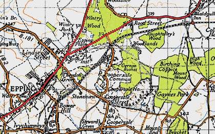 Old map of Gernon Bushes in 1946