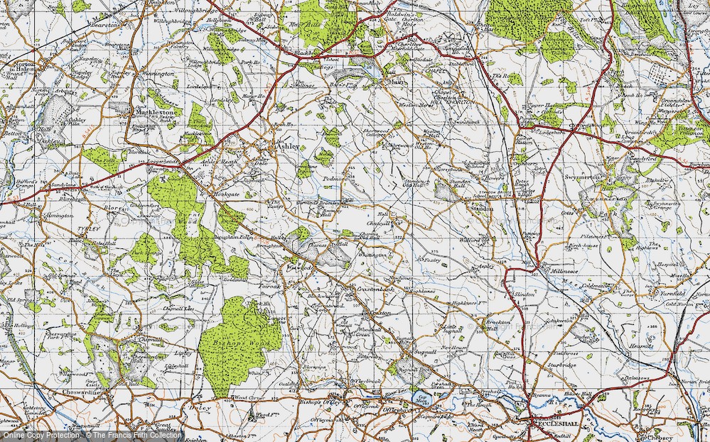 Old Map of Gerrard's Bromley, 1946 in 1946