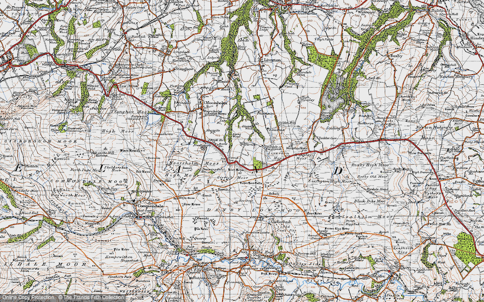 Old Map of Historic Map covering Avens Wood in 1947