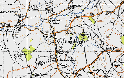 Old map of Gestingthorpe in 1946