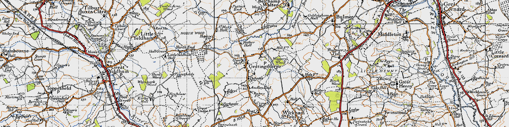 Old map of Gestingthorpe in 1946