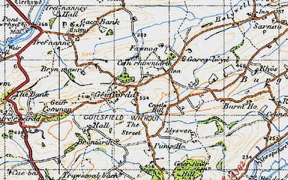 Old map of Gaer Fawr in 1947