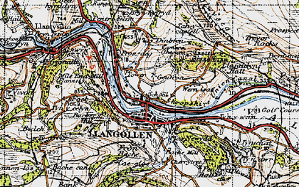 Old map of Geufron in 1947