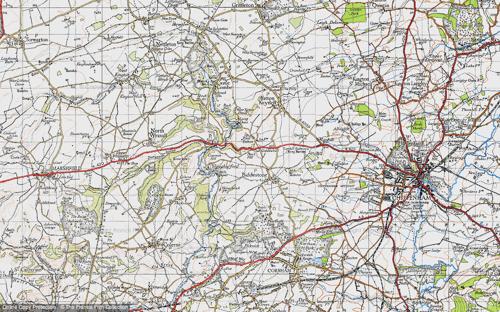 Old Map of Giddeahall, 1946 in 1946