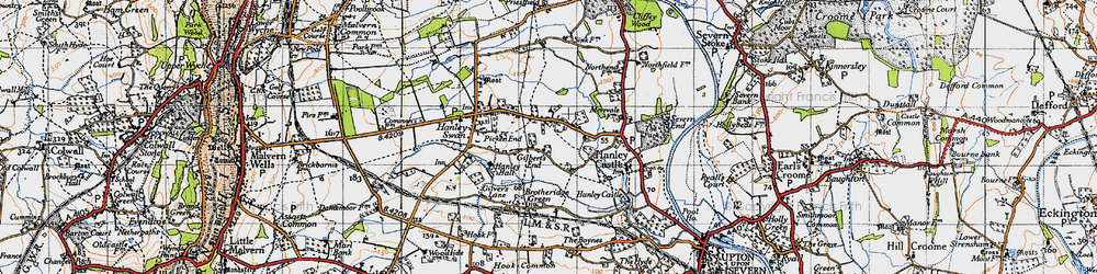 Old map of Gilbert's End in 1947
