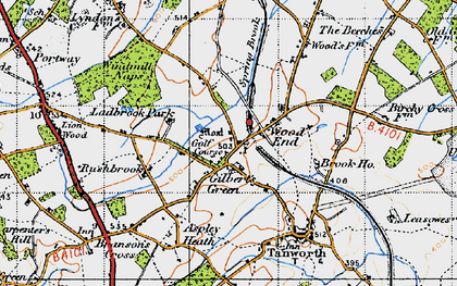Old map of Gilbert's Green in 1947