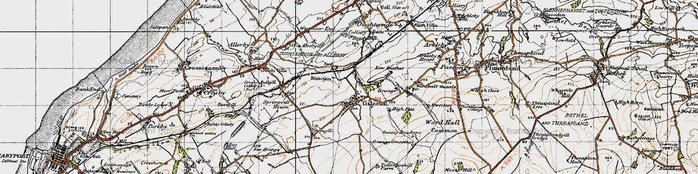 Old map of Gilcrux in 1947