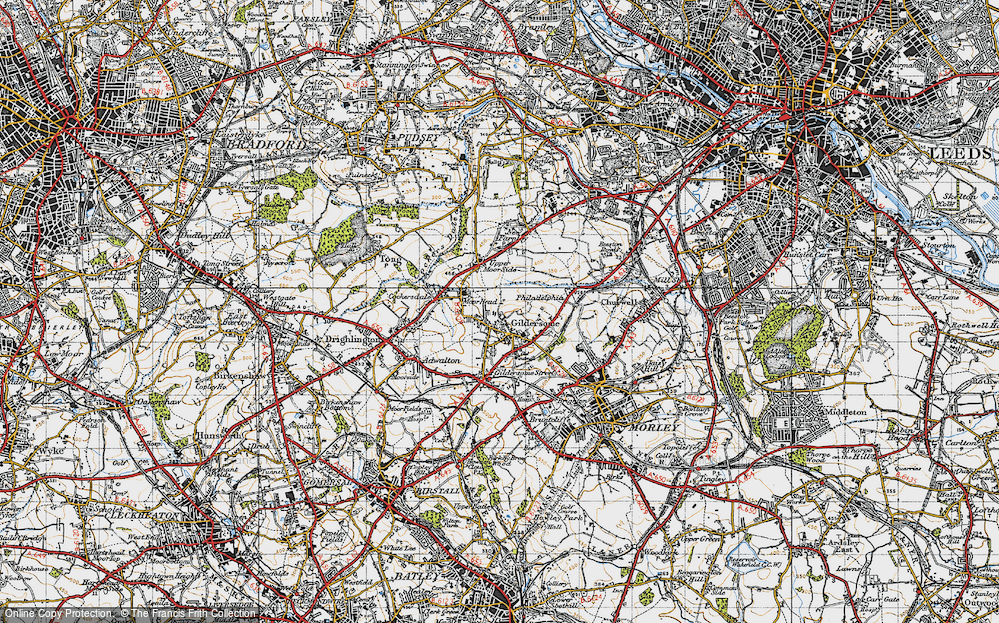 Old Map of Gildersome, 1947 in 1947