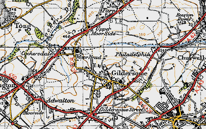 Old map of Gildersome in 1947
