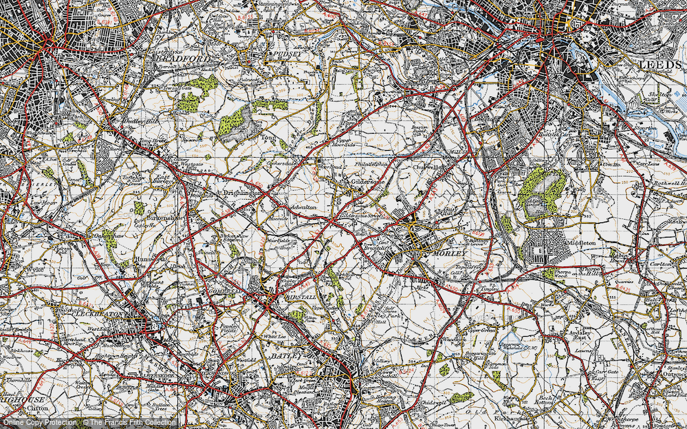 Old Map of Gildersome Street, 1947 in 1947
