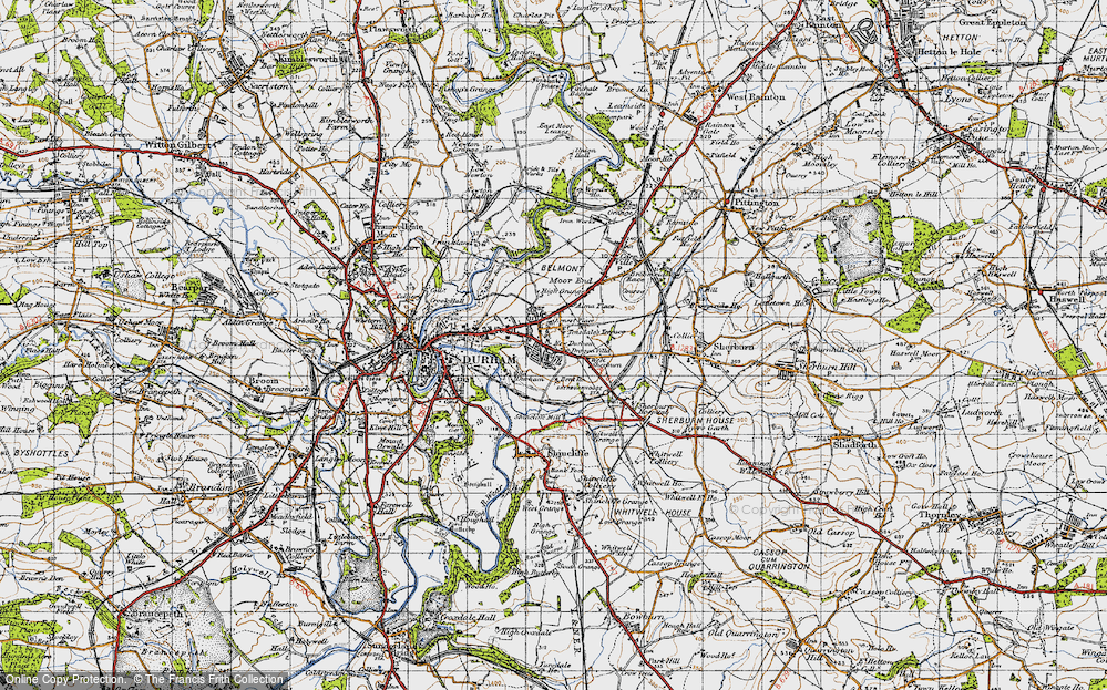 Old Map of Gilesgate Moor, 1947 in 1947