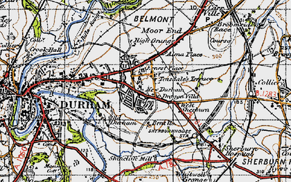 Old map of Gilesgate Moor in 1947