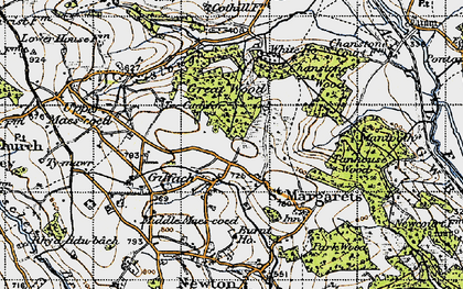 Old map of Gilfach in 1947