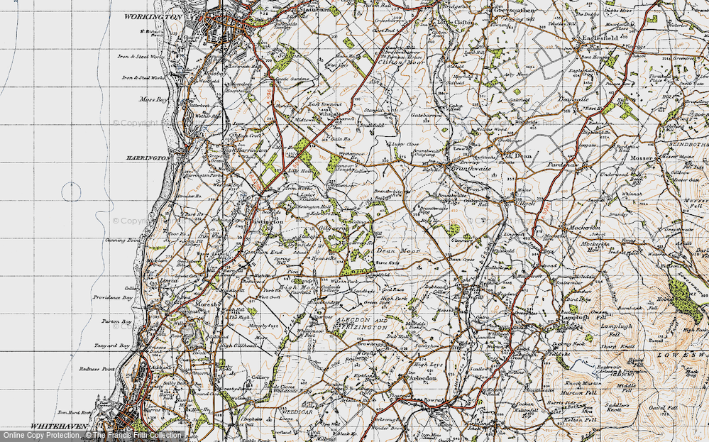 Old Map of Historic Map covering Wythemoor Ho in 1947