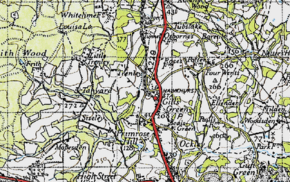 Old map of Gill's Green in 1940