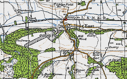 Old map of Gilling East in 1947