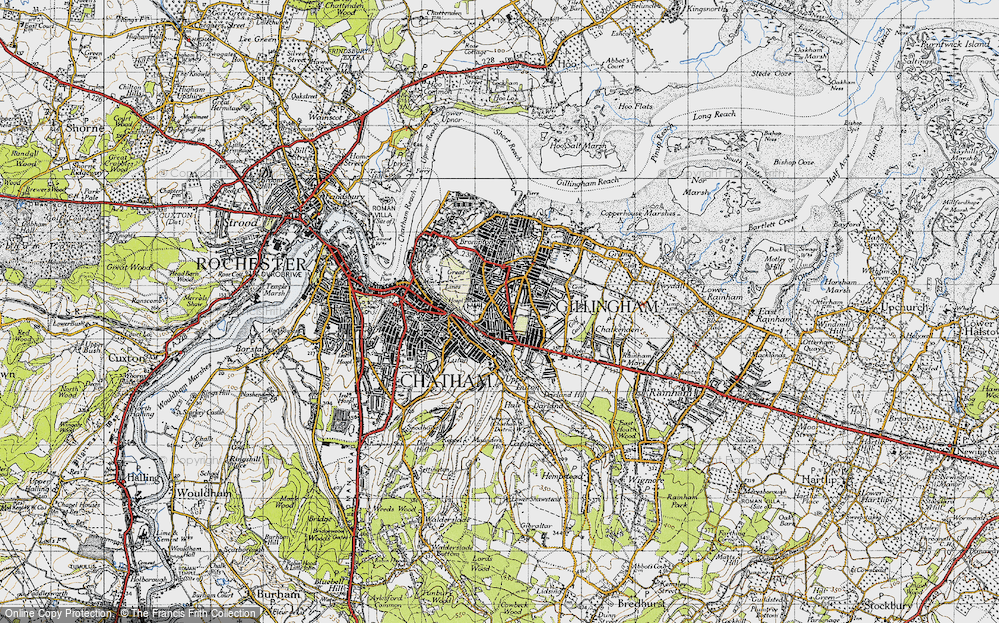 Old Map of Gillingham, 1946 in 1946