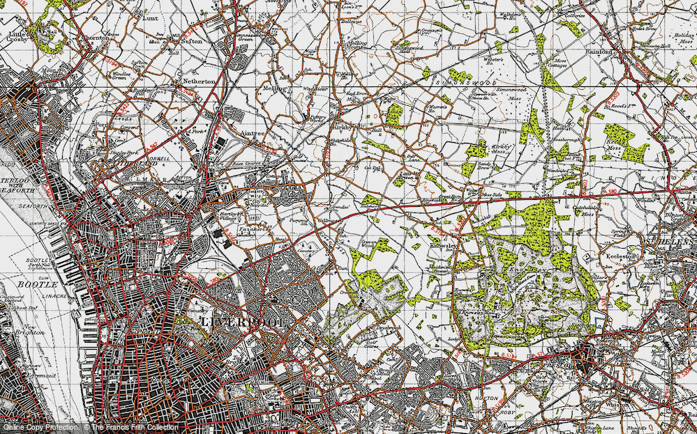 Old Map of Gillmoss, 1947 in 1947