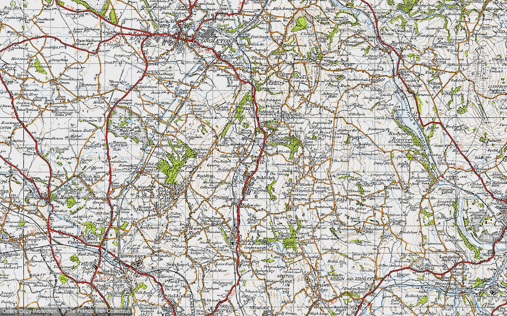 Old Map of Gillow Heath, 1947 in 1947