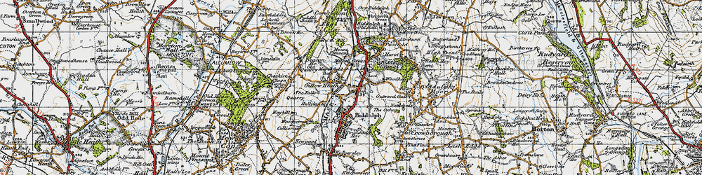 Old map of Gillow Heath in 1947