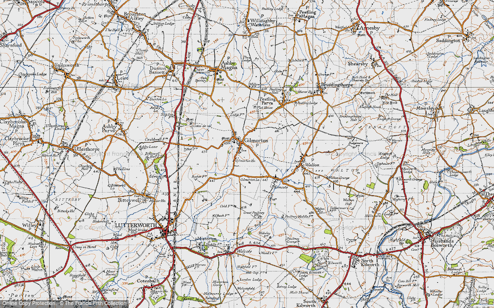 Old Map of Gilmorton, 1946 in 1946