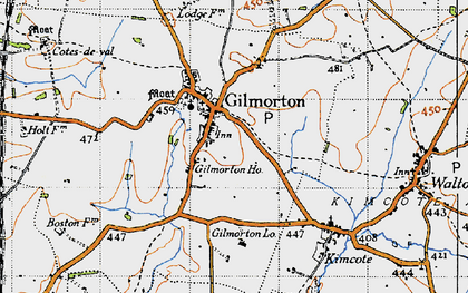 Old map of Gilmorton in 1946