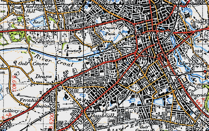 Old map of Gilnow in 1947