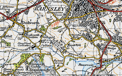 Old map of Gilroyd in 1947