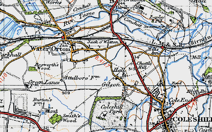 Old map of Gilson in 1946