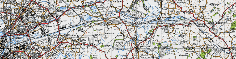 Old map of Gilson in 1946