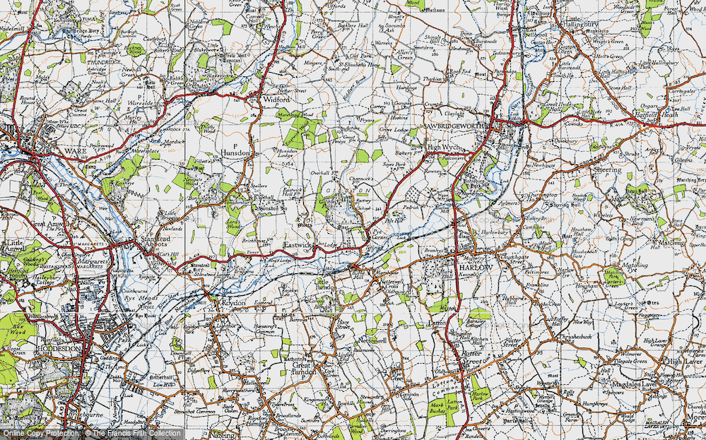 Old Map of Gilston, 1946 in 1946