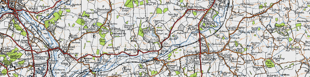 Old map of Gilston in 1946